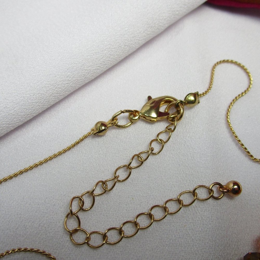 Vintage Crystal Bead Bib Style Necklace - Picture 6 of 7